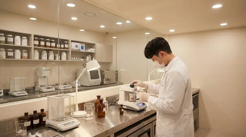 Compounding pharmacy interior